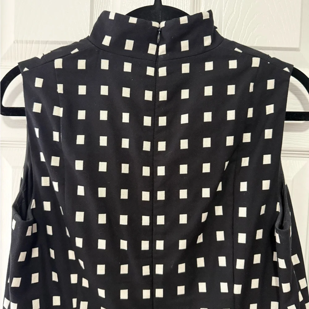 AKRIS PUNTO BLACK AND WHITE COCKTAIL DRESS EUC SIZE 12 - Picture 3 of 3